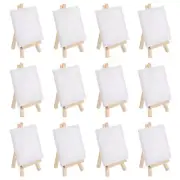 12set 4"x4" Canvas Easel Mini Stretched Display Canvas Panel Tripod Holder Stand