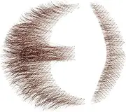 Classic Beard Set Mustache Real Human Hair Props Cosplay Beard Masquerade Accessory Enhance Male Features Light Brown