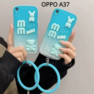 Oppo A37 NEO9 A39 A57手機殼立體公仔防震漸變軟矽膠手機套