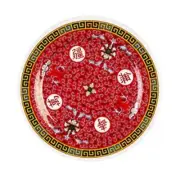 Thunder Group 1007TR 6-7/8" Diameter Longevity Pattern Melamine Plate - 1 Doz