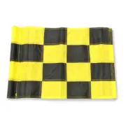 Checkered Regulation Golf Flag - Black & Yellow