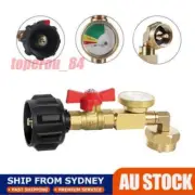 1/2X Upgraded Propane Refill Adapter 20lb to 1lb Converter Gauge Control Valve