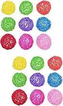 Luxshiny 2sets 9pcs Colorful Decorative Rattan Balls Wedding Ornaments for Home Decor Party Display Garland Pendant Balls Fresh Colors for Festivals and Special Occasions Random Color 9pcs*2