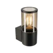 Brilliant Black Denison Fixed Wall Light With 7W LED Globe Wall Fixtures