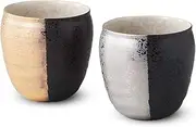 CtoC Japan Pair Shochu Cups, Multi, φ3.5 x 3.5 inches (9 x 9 cm), 12.5 fl oz (370 cc), Zen Pottery Kiln Arita Ware Made in