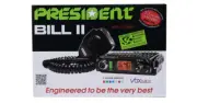 President Bill II FCC AM/FM Ultra Compact 40 Channel CB Radio with Weather + USB