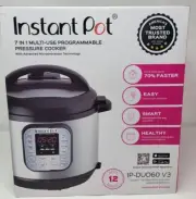NEW!! Instant Pot Pressure Cooker 7 in 1 One 6 Quart - IP-DUO60 V3 Multi Use