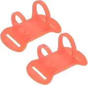 uxcell 2-Pack Headlamp Flashlight Holder, High Elastic Silicone Headlamp Stand Bicycles Lights Mount Bands for Telescopes Flashlights Cycling Hiking [Orange,0.98"/25mm]