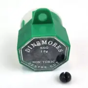 Dinsmores Round Black Tin Split Shot Dispenser - Size SSG 1.6g - Close-Out