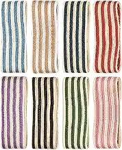 8 Packs Jute Ribbon Natural Burlap Ribbon Roll Colorful Craft Ribbons and Trims Decorative Twine for DIY Arts and Crafts Wrapping Wedding Christmas Party (Cody)
