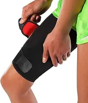 Adjustable Thigh Brace Support, Quadriceps Support and Thigh Wraps for Men and Women. Unisex Breathable Neoprene Non-Slip Hamstring Compression Sleeve