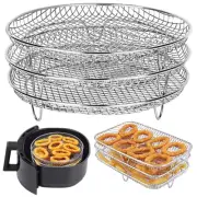 3Layer Dehydrator Rack Stackable Ovens Racks Basket Tray Air Fryer Accessories