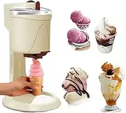20W Desktop Soft Ice Cream Machine, 1000ML Fully Automatic Mini Fruit Soft Ice Cream Machine for Home Kitchens, Suitable for Households Bars Cafes Small Household Appliances