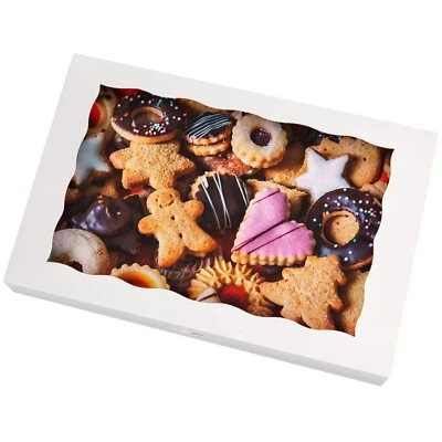 15-PACK Pastry Bakery Box 16x11x2.75inchWhite Large DonutsMuffinsCookies Boxe...