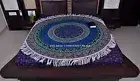 Indian Mandala Yoga Mat Handmade Round Tapestry Beach Throw Tassel Wall Hanging