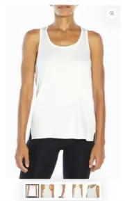 Marika Athletic Tank & Capri Set: Black & White Swirled Paint