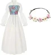 [Generic] Renaissance Costume Vintage Courtly Style Dress for Women Spring/Summer Costume Renaissance Costume