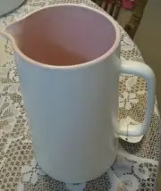 Thirstystone Pink Ceramic Pitcher 6" diameter 10" tall New j2