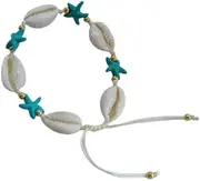 [Namzi] Shell Woven Bracelet Anklets for Women Boho Anklet Bracelet Beach Foot Jewelry for Party(Style G), 7.48-12.59inch, no gemstone