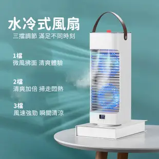 【易利談】風扇 噴霧水冷風扇 水冷扇 降溫電風扇 桌扇 電扇 三擋調節