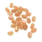 [WHOLESALE]NATURAL PEACH MOONSTONE DOUBLE TERMINATED CARVED POINT LOOSE GEMSTONE