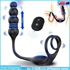 Thrusting Anal Butt Plug Vibrator Penis Cock Ring Prostate Stimulator Sex Toys