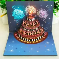 在飛比找momo購物網優惠-【birthday card】生日快樂立體賀卡(唱歌生日卡鏤