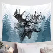 Moose Drawing Tapestry