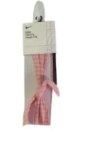NWT Nike Dri-FIT Skinny Head Tie Headband OSFA Pink Striped