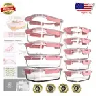 Dishwasher Safe Glass Meal Prep Containers - 10 Pack Leakproof Set for Lunch