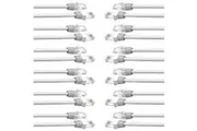 12PK Cruxtec 0.3m CAT6 RJ45 Network Lead Cable LAN Ethernet Internet Cord White