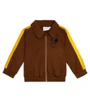 [Mini Rodini] Mini Rodini Embroidered track jacket Y 10/11 brown
