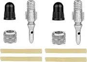 Tire Valve Stems - Portable Air Cap Seals, Wheel Valve Covers | High Pressure Valve Core Kit, Dual Seal Valve Stem Caps, Cap Cap