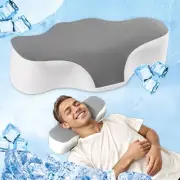 Lightweight Ergonomic Memory Foam Camping Pillow,Cervical Contour Neck Suppor...