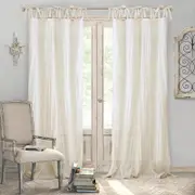 Elrene Home Fashions Jolie Semi-Sheer Pleated Curtain Panel, 52 x 95