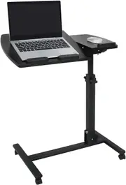 Mobile Laptop Stand Table Rolling Desk Cart, Adjustable Stand Desk Desktop Computer Standing Study Desks