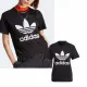 【adidas 愛迪達】TREFOIL TEE 女 黑 運動短袖上衣 三葉草 穿搭 運動 休閒(IK4035)