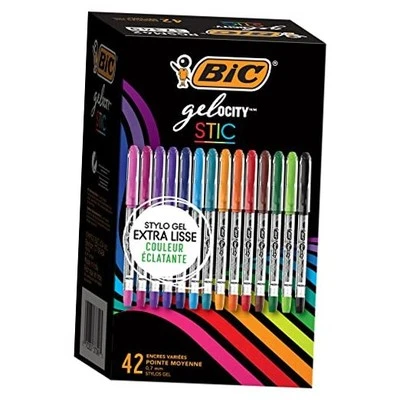 Gel-ocity Smooth Stic Gel Pen, Medium Point (0.7mm), Assorted Colors, 42