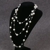 在飛比找樂天市場購物網優惠-項鏈女長款時尚多層珍珠掛件春秋衣服簡約百搭裝飾鏈 配飾