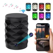 RGB Lighting Bluetooth Speaker with Wifi Mini Camera 4K HD Home Security Camera