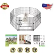 Lightweight and Foldable Puppy Exercise Pen - Safe Area for Small Dogs 24"