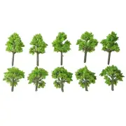 10pcs Model Trees Green For Scale Model Railroad Layout Scenery Landscape