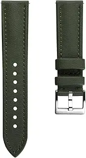 [WatchGecko] Atlas Sailcloth Waterproof Watch Strap – Quick-Release Spring Bars, Brushed Stainless-Steel Buckle, 18mm-22mm Sizes, 5 Colour Options – Durable & Comfortable