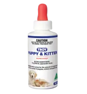 Troy Puppy & Kitten 50mls Worm Syrup Roundworm Cat Dog Beef Flavoured Puppy