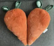 2x Target Bullseye Carrot Shaped Pillows w/Bunny Ears 2024 Easter Spring Decor