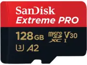 SanDisk Extreme Pro 128GB V30 UHS-I MicroSDXC with SD Adaptor Useful Convenience