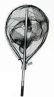 Kufa Sports FC7052 Fishing Retractable Aluminium Landing Net with Rubberized Mesh, 20 x 27"/41-65"/22"