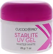 Cuccio Pro Starlite UV Gel - Thermal Bonding Process Ensures Great Strength And Durability - Formulated To Seal With UV Lamps Only - Maintains Natural Thickness - Manicure Use - White - 1 Oz Nail Gel