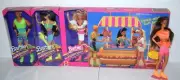 RollerBlade Barbie Snack and Surf Deluxe Gift Set (NEW) w 4 Rollerblade Dolls
