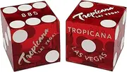 Cyber-Deals 19mm Craps Dice Pair Matching Serial Numbers - Authentic Las Vegas Casino Table-Played Dice